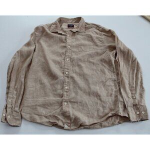 Untuckit Men's Slim Fit Linen Button Down Shirt Size L